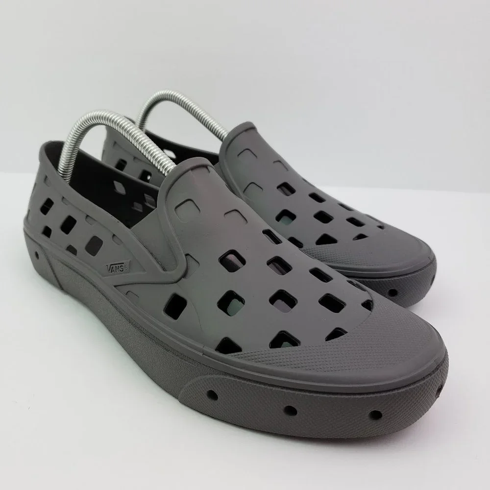 Vans Off The Wall Slip On TRK Mens Size 10 Pewter Gray Sandal Shoes VN0A5HF8PWT